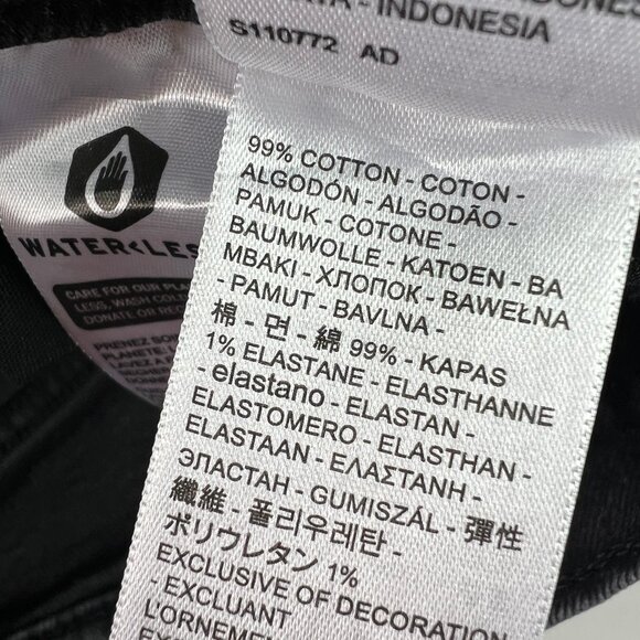 Levi's Jeans Women's 26x25* Ribcage High Rise Straight Ankle Black Denim Tag 26 - Picture 9 of 16